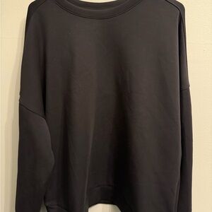 Classic Black Crewneck Sweater for women